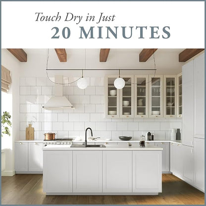 AMY HOWARD AT HOME Chalk-Based One Step Paint for Furniture, Cabinetry, Decor, Finish, and More | No Stripping, Sanding, or Priming | Ultra-Light Base | 32 Ounce | Parisian Gray