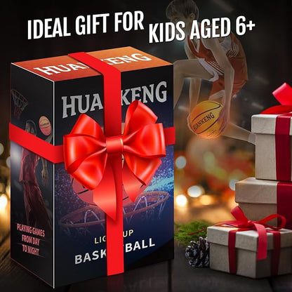 Upgrade Rechargeable Glow in The Dark Ball Toys Birthday Gifts for 6 7 8 9 10 11 12 13 14 15 Year Old Boys, Sports and Outdoors Light Up Ball Games for Teen, Kids Boys Toy Stuff Ages 6-15