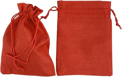 Palmhomee Pack of 20 Burlap Gift Bags with Drawstring Linen Jewelry Pouches Wedding Hessian Jute Bags for Birthday Jewelry and Treat Pouches Party Wedding Favors Gift (5x7 Inch, Mixed Colors)