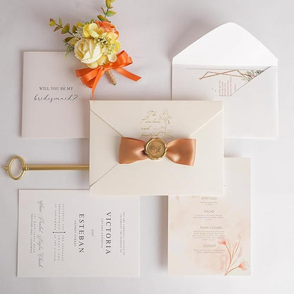 HUIHUANG Terracotta Satin Ribbon 1 Double-Faced Satin Ribbon 50 Yards Terracotta Silk Wedding Ribbon for Gift Wrapping, Flower Bouquet, Invitations, Holiday Decor, Hairs, Bows Making