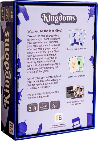 Kingdoms Card Game - Family Strategy Game for 2-8 Players, Ages 8+ | Master Tactics and Outwit Opponents