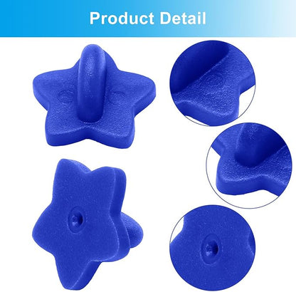 100 Pack Star Shape Rubber Pin Backs, Lapel Pin Backing Locking Pin Keepers, Brooch Holder for Uniform Badge Hat Tie（Dark Blue）
