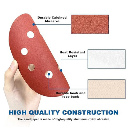 5 Inch 8 Hole Sanding Discs, 150 PCS 320 Grit Hook and Loop Sandpaper, Round Aluminum Oxide Sand Paper Discs for Random Orbital Sander