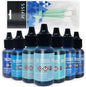 Tim Holtz Alcohol Inks - Shades of Blue - Denim, Stonewashed, Aquamarine, Pool, Cloudy Blue - 7 Ink Set - 10 Blending Tools