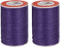 uxcell Round Leather Sewing Waxed Thread, 55m / 60 Yards Polyester Wax String, 0.80mm Wax Stitching Cord for Leather Crafts, Bookbinding, Bracelets Braided, Dark Purple, 2pcs