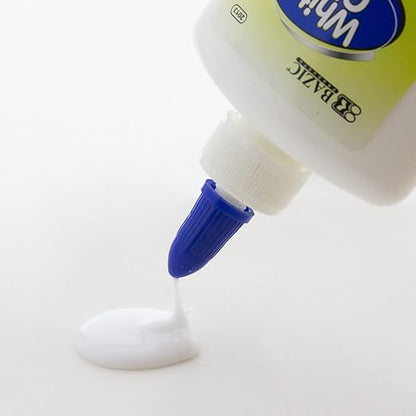 BAZIC White Glue 4oz., Clear Glue 1.7oz., Glue Stick 0.7oz., Washable Liquid Glue Pen, Multi-Purpose, for School Home Office (3/Pack), 24-Pack