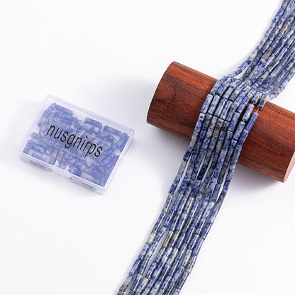 Natural Blue Sodalite Cylinder Tube Beads 4x13mm 38cm/str Loose Semi Gemstone Stone Beads for Making Bracelets Necklace Earrings