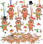 Fennoral 12 Pack Reindeer Crafts for Kids Make You Own Reindeer Foam Stickers Ornament DIY Christmas Arts and Crafts fo Kids Girls Boys Chirstmas Party Supplies Christmas Tree Decoration