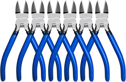 Wire Cutters 6 Pack, KAIHAOWIN 6 inch Dikes Small Wire Cutters Flush Cutters Wire Snips Clippers Diagonal Cutters Side Cutters Cutting Pliers for Crafting