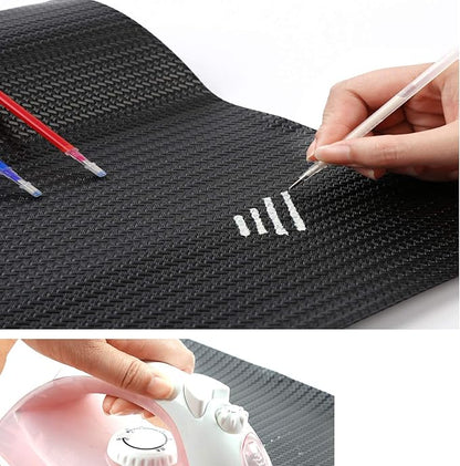 Heat Erasable Fabric Marking Pens with 28 Refills for Tailors Sewing, and Quilting Dressmaking, 4 Colors Heat Erase Pens for Fabrics.