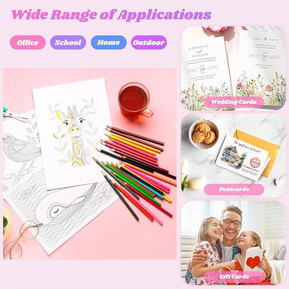 White Cardstock 8.5" x 11", 32 Sheets (85lb/230gsm) Heavy Weight Thick Loose Drawing Paper Cover Card Stock for Printer, Invitations, Drawing, Scrapbooking, Art School Supplies, DIY Cards