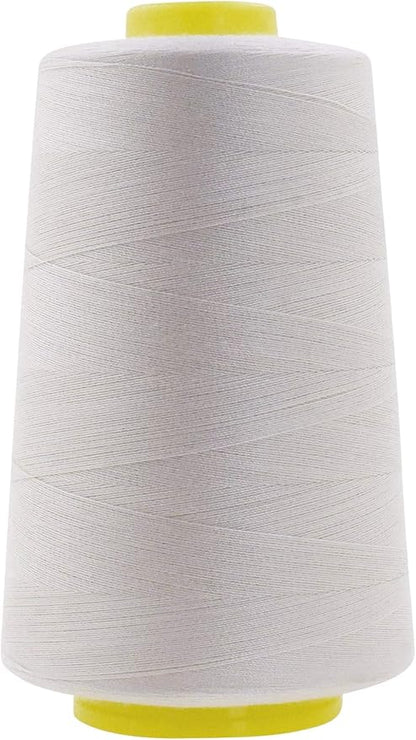 Mandala Crafts 4 Pack of Serger Threads Cones Spools - 40S/2 24000 Yards Polyester Off White Threads for Sergers Machine and Overlock Quilting Sewing Machine