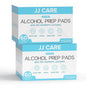 JJ CARE Large Alcohol Prep Pads [Pack of 120], 4 x 6" Sterile Prep Pads Individually Wrapped, 70% Isopropyl Alcohol Wipes, 2 Ply First Aid Swabs, Perfect for Medical, First Aid Kit & Home