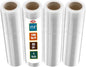 Stretch Wrap Industrial Strength 4 Pack 17.5" 1100 SqFt 80 Gauge Extra Thick (20 Micron) Shrink Wrap Roll for Moving Supplies, Furniture, Pallets, Plastic Wrap for Packing, Heavy Duty Stretch Film