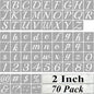 2 Inch Alphabet Letter Stencils for Painting - 70 Pack Letter and Number Stencil Templates with Signs for Painting on Wood, Reusable Cursive Letters Stencils for Chalkboard Wood Signs & Wall Art