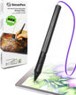 SonarPen - Pressure Sensitive Smart Stylus Pen with Palm Rejection and Shortcut Button. Battery-Less. Compatible with Apple iPad/iPhone/Android/Switch (Purple)