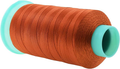 Mandala Crafts Bonded Nylon Thread Burnt Orange Heavy Duty Sewing Threads - 1100 YDs Size 92 280D T90 Tex 90 Thread for Leather Jeans Weaving Outdoor Marine Upholstery Threads