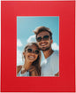 uxcell Picture Mats, 8 x 10 Mat Board Center for 5 x 7 Pictures Acid Free White Core Bevel Cut Frame Mattes with Backing for Display Art Measuring, Red
