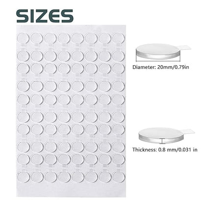 LMJIA Adhesive Stick dots Two-Sided Sided Mounting Putty Stick Tack for Wall Hanging Crafts Balloons Festival Party Decorations,Clean Removable(0.79""*0.79""-840)