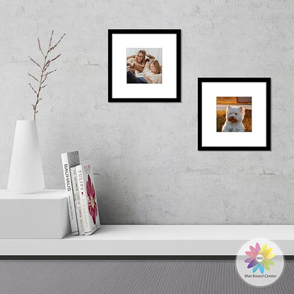 Mat Board Center, Pack of 20, 10x10 for 6x6 White Photo Picture Mats - Acid Free, 4-ply Thickness, White Core - for Pictures, Photos, Framing