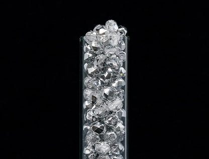 100 pcs of Faceted Fire Polished Pressed Czech Glass Beads 4mm (0.16in), Crystal Silver Aluminum Labrador 00030-27001 BCV