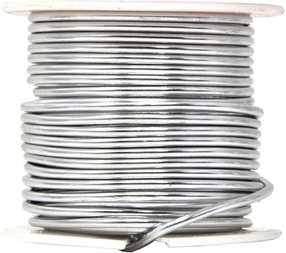 Mandala Crafts 12 Gauge Anodized Aluminum Craft Wire for Jewelry Making - 276 FT Colored Flexible Silver Copper Black Pink Ice Blue Red Wire - Bendable for Bonsai Armature Crafting Sculpting