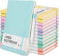 Aodaer 12 Set Lined Notebook Journals with Pens A5 Notebooks 100 GSM College Ruled Hardcover Notebook PU Leather Notepad with Pen Holder for Office School, 5.7 x 8.3 Inches, Light Multicolor