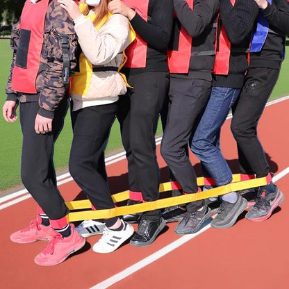 Sonyabecca Cooperative Band Walker 5-Legged Race Band Set Game Teamwork Training for Children Adult, 6-Legged Race Band 2 Sets 5-Legged Race Band