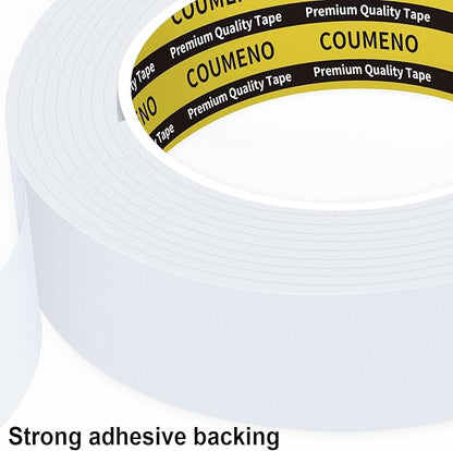 EVA Single Sided Adhesive White Foam Tape 1.2in x 16.4FT Sealing Strip Foam Pad Sponge Tape Window Weatherproof, Self-Adhesive Insulation Sealing