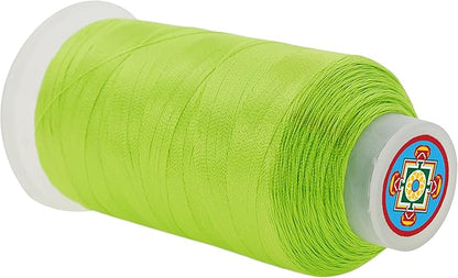 Mandala Crafts Lime Green Heavy Duty Thread -1500 Yds Tex 70 Thread for Sewing Drapery Jeans Leather Hair - Bonded Polyester Thread Outdoor Marine Upholstery Threads
