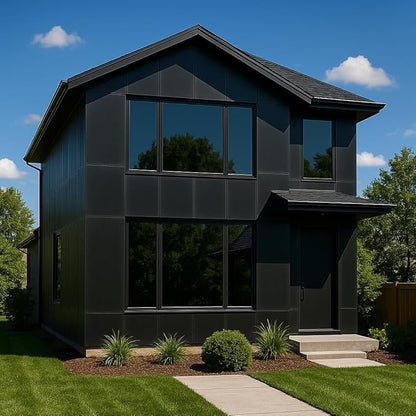 Rockrose Professional Blackout Home Window Tint Film - Sun Blocking Privacy Cover for Home Offices - Room Darkening Sun Light Blocker - 24 in X 100FT - Total Blackout
