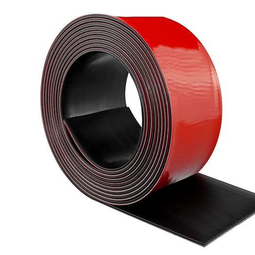 Neoprene Rubber Strips Self Adhesive Solid Rubber Sheets, Rolls & Strips for DIY Gaskets Crafts Pads Seals Warehouse Flooring Neoprene Sheet with Adhesive Backing (3" Wide x 1/5" Thick x 10' Long)
