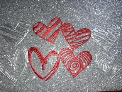 Lapoo Festivals Metal Cutting Die for Scrapbooking - Durable, Cut Stencils for DIY Scrapbook Photo Album Decorative Paper Card, Card Making Supplies, Embossing (3D Layered Heart-Shaped 3.5 x 3.3 in)