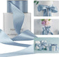 HUIHUANG French Blue Ribbon 2 inch Wide Double-Faced Blue Satin Ribbon for Crafts, Bows Making, Flower Bouquet Wrap, Gift Wrapping, Wedding Bridal Shower Decor, Home Decor -25 Yards/Roll