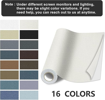 Canvas Repair Patch, 17X79 Inch Strong Sticky Fabric Repair Tape, Self-Adhesive Fabric Patch for Sofas, Tote Bags, Clothing, Car Seats, Furniture (White, 17X79 Inch)