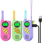 Walkie Talkies for Kids Rechargeable,Toys for Boys and Girls Ages 3-12, 3 Pack Long Range 2-Way Radios, Birthday Gifts,Christmas Stockings, Outdoor Play, Family Games, Hiking Camping Gear