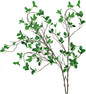 Ollain 43" Artificial Greenery Stems Plants Faux Leaf Green Eucalytus Branches Ficus Twig Fern Fake Green Bushes Shrubs for Home Party Wedding Decoration (2 Pack)