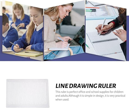 Ciieeo Lettering Stencils Straight Line Stencil Calligraphy Paper Address Stencil for Envelope Small Ruler for journaling Template Ruler Plastic