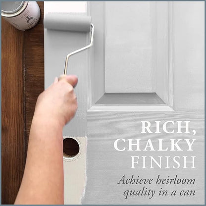 AMY HOWARD AT HOME Chalk-Based One Step Paint for Furniture, Cabinetry, Decor, Finish, and More | No Stripping, Sanding, or Priming | Ultra-Light Base | 16 Ounce | Luxe Gray