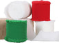 TONIFUL 4 Rolls Silk Chiffon Ribbon 1-1/2 Inch x 22 Yards, Red Green White Handmade Fringe Silk Ribbon for Gift Wrapping Flowral Bouquets Crafts Halloween Christmas Wreath Tree and Party Decoration