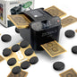 2025 New Smart 2-in-1 Automatic Card Shuffler and Dealer,Programmable Card Dealer,Card Shuffler 2 Deck,360° Rotation,Ultra Quiet,Rechargeable,Support 12 Players (Black Pro+8 remotes)