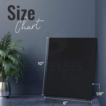 Black Foam Board 8 x 10 x 1/8" (3mm) Inch, 15 Pack Acid-Free Foam Core Poster Board Sheets for Art, Crafts, Presentation, Vision Board, Signboard, and Party Decorations