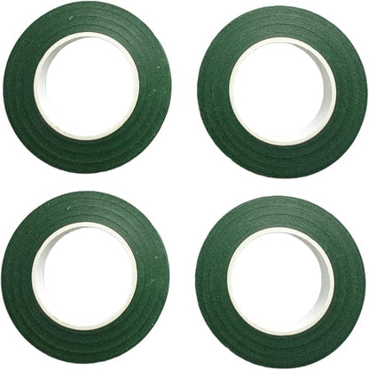 4 Rolls 1/2 Inch Floral Tapes Florist Wraps for Bouquet Stem and Flowers Making Craft Projects (30 Yards, Dark Green)