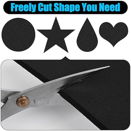 ToLanbbt 4 PCS Adhesive Foam Padding Sheets Closed Cell Neoprene Foam Sheet 3/4" Thick, 12" x 12" Self Stick Insulation Anti Vibration Pads Anti-Slip for Furniture, Cars, Speakers, DIY