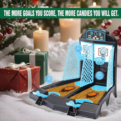 Table Top Games, Glow in The Dark Mini Basketball Game - Desktop Games for Kids，Desk Toys for Office for Adults - Basketball Gifts for Boys 3 4 5 6 7 8 9 10 11 12