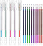 iNee 5 Colors Extra Fine Tip Water Erasable Fabric Marking Pen with 10 Free Refills for Cross Stitch, Embroidery, Sewing, Quilting