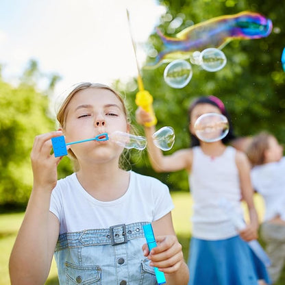 Building Blocks Party Favors,24Pcs Building Blocks Bubble Wands for Kids,Cute Bubble Wand for Birthday Party Supplies,Classroom Prizes Pinata Goodie Bag Stuffers Gifts