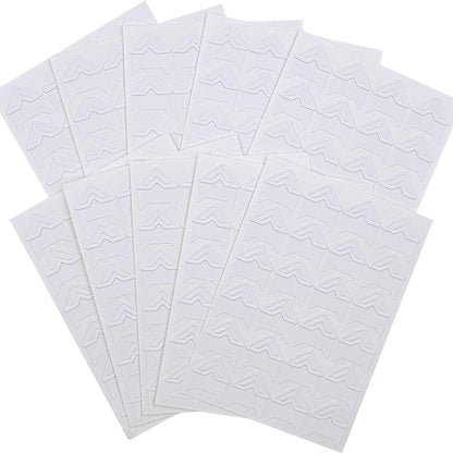 240 Pieces Photo Corners Self Adhesive Photo Corner Stickers, Picture Mounting Corners Acid Free Photo Corner for DIY Scrapbook, Album, Picture Frames, Journal Supplies (White)