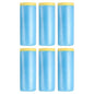 uxcell Pre-Taped Masking Film, 4.9ft x 82ft Plastic Paint Drop Cloth with Medium-Tack Painters Tape for Painting Spraying Protection Blue Film 6Pcs