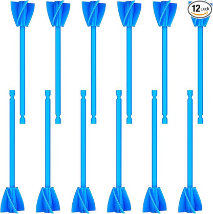 12 Pieces Paint Mixer Drill Attachment,Helix Paint Mixer Resin Drill Mixer Paint Stirrers Drill Attachment for 1 Gallon of Paint Epoxy Resin Silicone Jewelry Casting Molds (Blue)